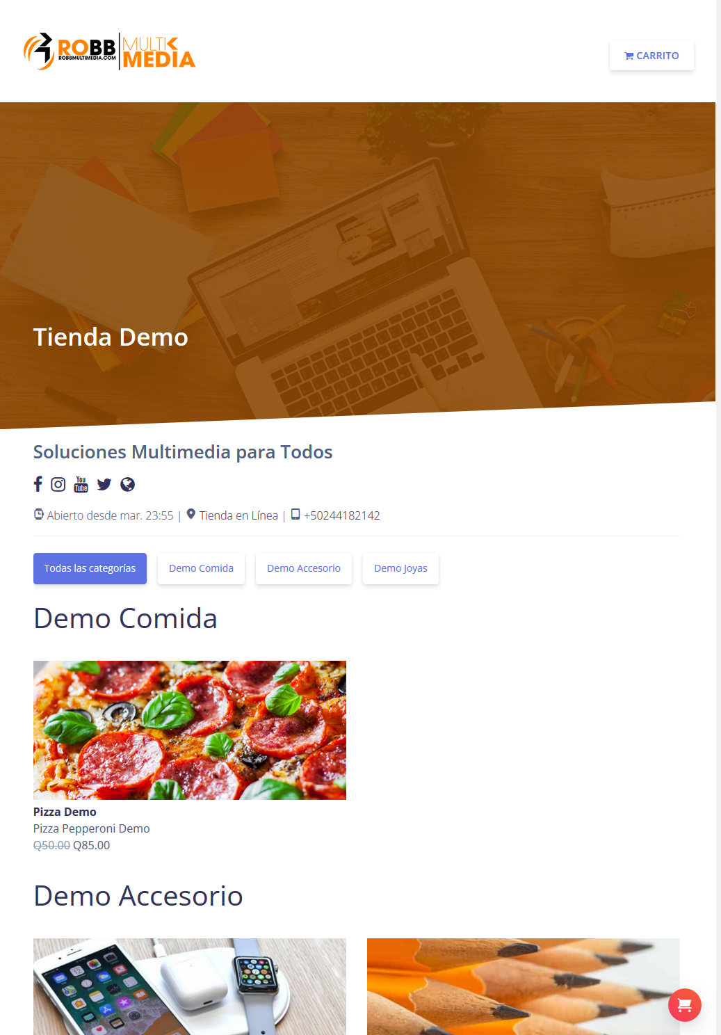 Demo Tiendas WA